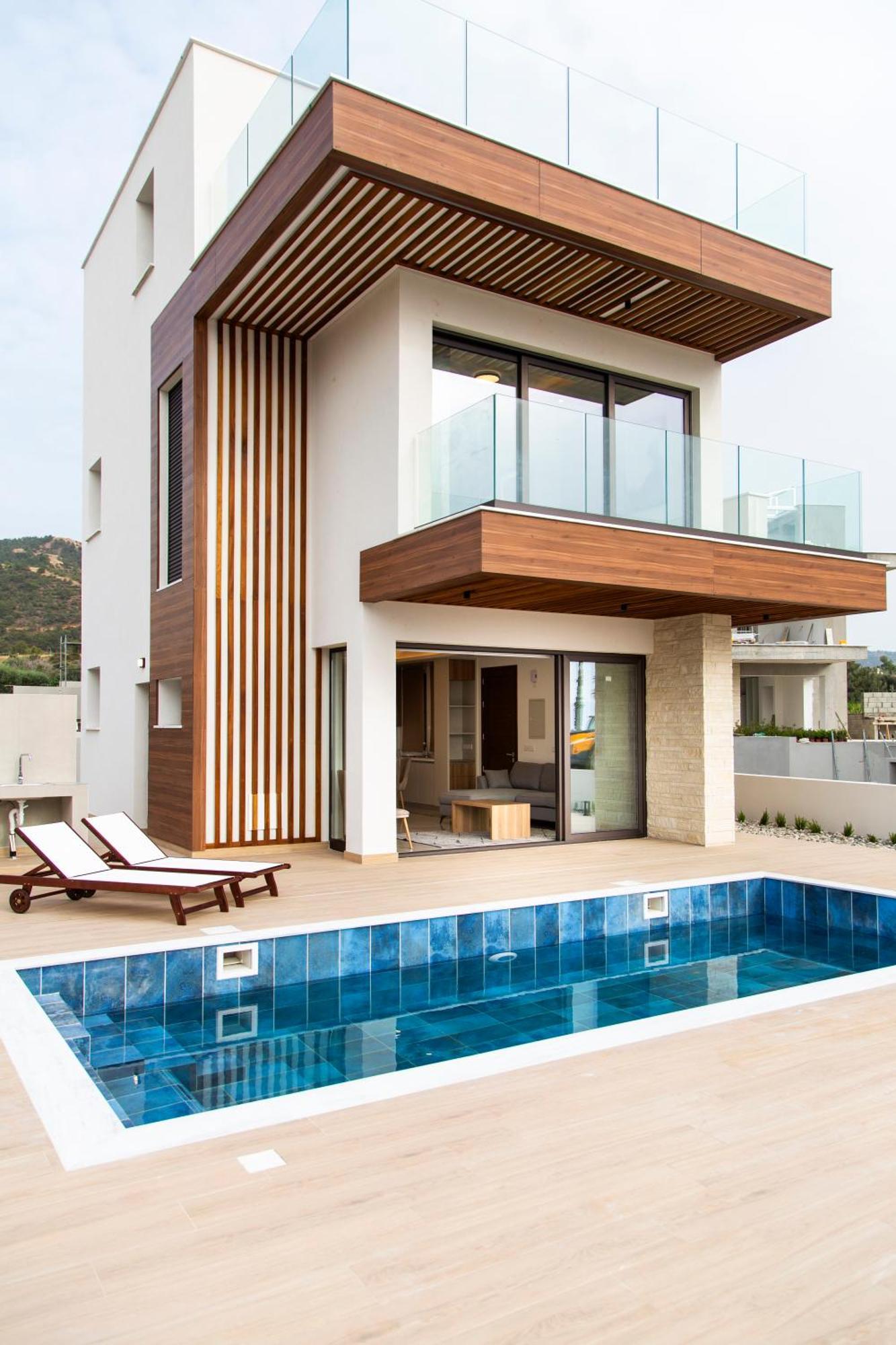 Santa Barbara Seafront Villas W Jacuzzi Pool Paphos Esterno foto